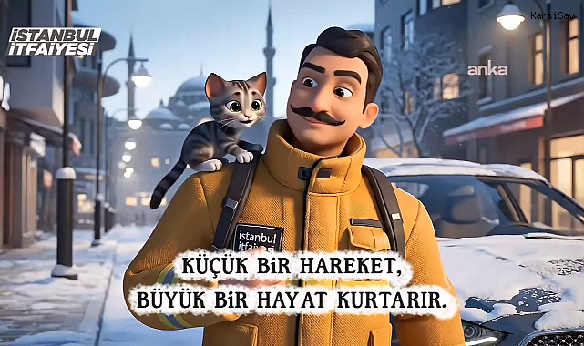 İstanbul İtfaiyesi’nden kediler için soğuk hava uyarısı