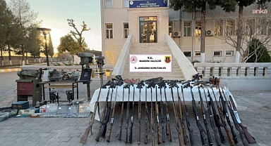 Mardin'de jandarmadan yasa dışı silah imalathanesine baskın