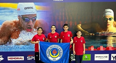 TED Ankara Kolejliler yüzme takımı Trabzon'da üç altın üç gümüş bir bronz madalya kazandı