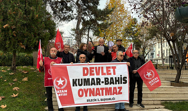 Vatan Partisi Bilecik örgütünden bahis ve şans oyunlarına tepki: