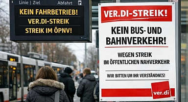 Almanya'da şehir içi toplu taşımada hafta sonu uyarı grevi