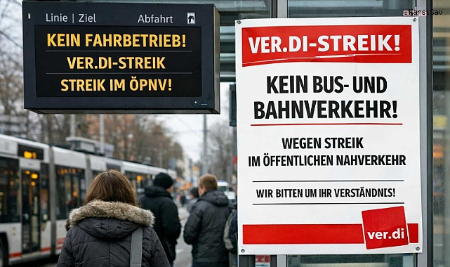 Almanya'da şehir içi toplu taşımada hafta sonu uyarı grevi