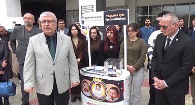 Sinop'ta SMA Tip-1 hastası Uras Çağrı bebek için Öğrenci Yaşam Merkezi'nde destek standı kuruldu