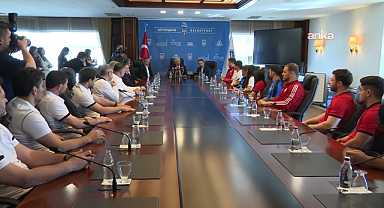 ASKİ Spor şampiyonlarından Mansur Yavaş'a ziyaret: Amacımız olimpiyatlara katılır hale gelmek