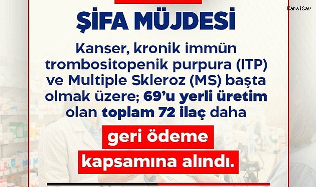 Kanser ilaçları başta olmak üzere 72 ilaç SGK geri ödeme listesine dahil edildi
