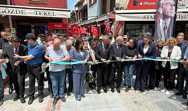 Edirne'de restorasyonu tamamlanan Tarihi Dar Çarşı açıldı