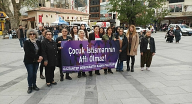 Gaziantep Demokratik Kadın Platformu'ndan kız çocuğunun istismarına tepki 