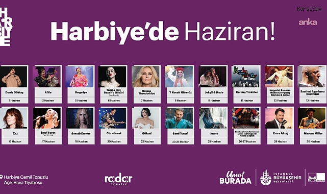 Harbiye Açık Hava, Haziran'da da müzikle dolu