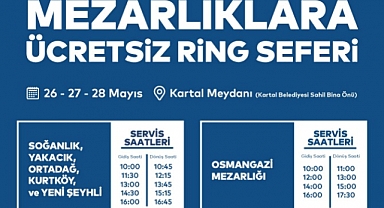 Kartal Belediyesi’nden Kurban Bayramı’nda mezarlıklara ücretsiz ulaşım