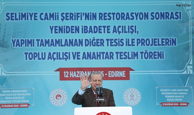 Cumhurbaşkanı Erdoğan, restore edilen Selimiye Camisi’ni yeniden ibadete açtı