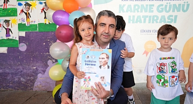 Kartal’da miniklerin ilk karne heyecanı şenliğe dönüştü