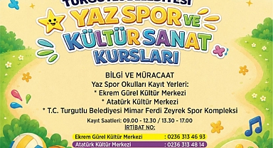 Turgutlu Belediyesi, yaz kurslarına 3 merkezde 16 branşlık programla başlayacak