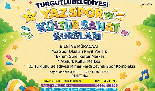 Turgutlu Belediyesi, yaz kurslarına 3 merkezde 16 branşlık programla başlayacak