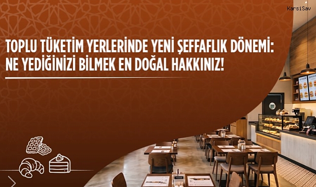 Restoran ve kafelerde “şeffaf menü” dönemi başlıyor