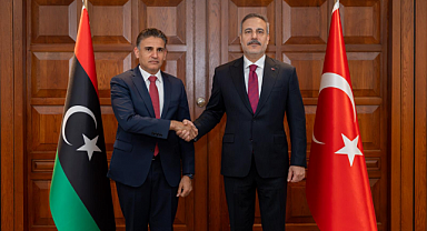 Bakan Fidan, Libya Silahlı Kuvvetleri Genelkurmay Başkan Vekili Nemruş'u kabul etti