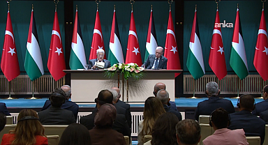 Erdoğan ile Abbas Ankara'da görüştü: Filistin ve ortak savunma anlaşması gündemde