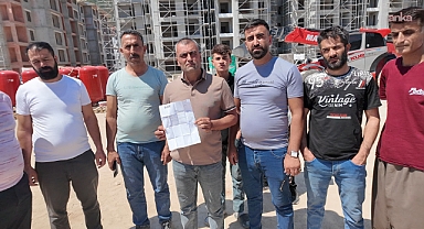 Isparta'da TOKİ şantiyesinde ücret eylemi: