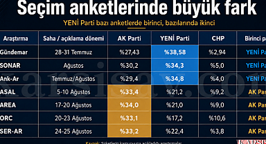 Seçim anketlerinde büyük fark: YENİ Parti yüzde 17 ile 39 arasında, CHP ile toplamı ne söylüyor?
