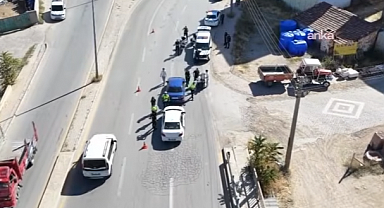 Denetimi görünce yolcuyla yer değiştirdi, drone yakaladı