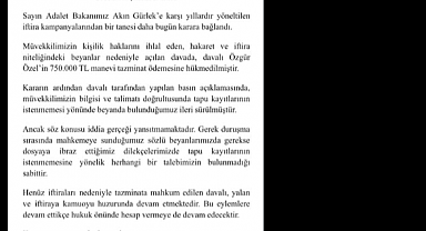 Akın Gürlek'in avukatı Adır: 