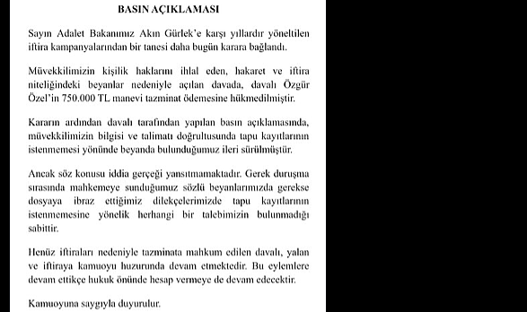 Akın Gürlek'in avukatı Adır: