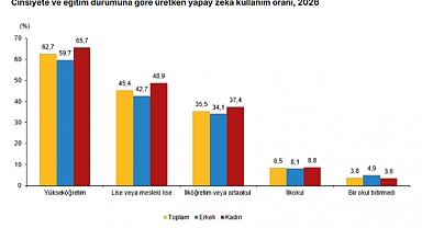 Türkiye’de yapay zekâ kullanımı bir yılda yaklaşık iki katına çıktı
